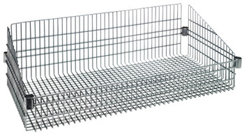 Basket, post mount, 18"W x 36"L x 10"H, Chrome, 0, Carbon Steel, BSK1836C