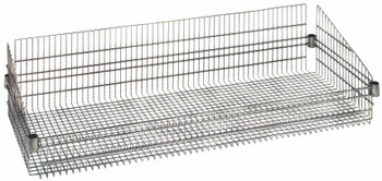 Basket, post mount, 18"W x 48"L x 10"H, Chrome, 0, Carbon Steel, BSK1848C
