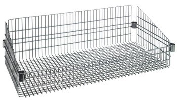 Basket, post mount, 24"W x 36"L x 10"H, Chrome, 0, Carbon Steel, BSK2436C