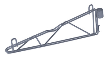 Cantilever Single Shelf Post Wall Mount, (2) 12" single post cantilever arms, (4) post mount brackets, Epoxy Coated, Gray, 0, Carbon Steel, CB12GY