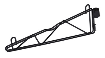 Cantilever Single Shelf Post Wall Mount, (2) 18" single post cantilever arms, (4) post mount brackets, Epoxy Coated, Black, 0, Carbon Steel, CB18BK