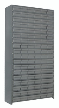 Shelving Unit, 12"D x 36"L x 75"H, heavy duty, Galvannized, Gray, Carbon Steel, CL1275-401GY