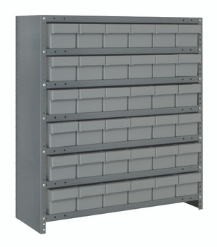 Shelving Unit, closed, 18"D x 36"L x 39"H, Galvannized, Gray, Carbon Steel, CL1839-602GY