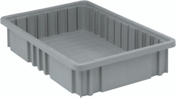 Dividable Grid Container, 16-1/2"L x 10-7/8"W x 3-1/2"H, gray, Gray, Gray, Polypropylene, DG92035GY