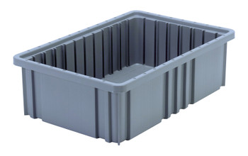 Dividable Grid Container, 16-1/2"L x 10-7/8"W x 5"H, gray, Gray, Gray, Polypropylene, DG92050GYCS