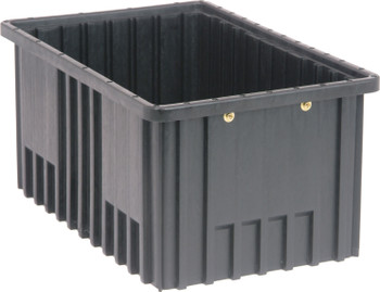 Dividable Grid Container, conductive, 16-1/2"L x 10-7/8"W x 8"H, Black, Black, ESD, DG92080COCS