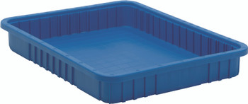 Dividable Grid Container, 22-1/2"L x 17-1/2"W x 3"H, blue, Blue, Blue, Polypropylene, DG93030BL