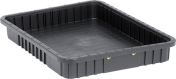 Dividable Grid Container, conductive, 22-1/2"L x 17-1/2"W x 3"H, Black, Black, ESD, DG93030COCS