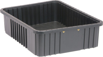 Dividable Grid Container, conductive, 22-1/2"L x 17-1/2"W x 6"H, Black, Black, ESD, DG93060CO