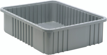 Dividable Grid Container, 22-1/2"L x 17-1/2"W x 6"H, gray, Gray, Gray, Polypropylene, DG93060GY
