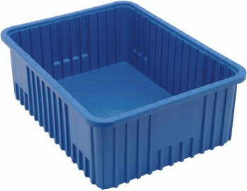 Dividable Grid Container, 22-1/2"L x 17-1/2"W x 8"H, blue, Blue, Blue, Polypropylene, DG93080BL