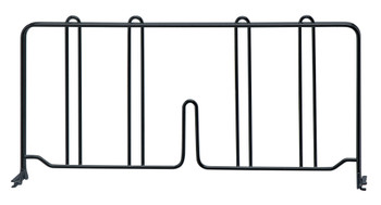 Wire Shelf Divider, 18"D x 8"H, black epoxy antimicrobial finish, Epoxy Coated, Black, 0, Carbon Steel, DIV18BK