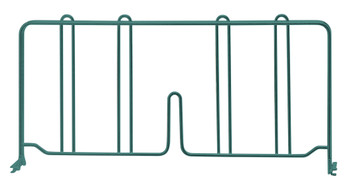 Wire Shelf Divider, 18"D x 8"H, green epoxy antimicrobial finish, Epoxy Coated, Green, 0, Carbon Steel, DIV18P