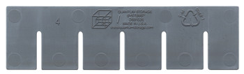 Short Divider, for use with DG91025, gray, Gray, 0, Polypropylene, DS91025