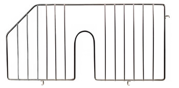 Basket Divider, for use with 18"D post baskets, chrome plated finish, Chrome, 0, Carbon Steel, DSK18
