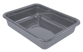 Bussing Tub, 15"W x 20"L x 5"H, flat bottom, Gray, Gray, Polypropylene, FSB-20155GY
