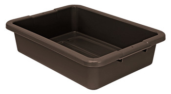 Bussing Tub, 15"W x 20"L x 5"H, ribbed bottom, Brown, Brown, Polypropylene, Case of 180, FSB-20155RBNNB