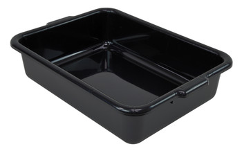 Bussing Tub, 15"W x 21"L x 5"H, flat bottom, Black, Black, Polypropylene, FSB-21155BKCS