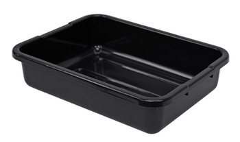 Bussing Tub, 15"W x 21"L x 5"H, ribbed bottom, Black, Black, Polypropylene, FSB-21155RBK