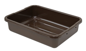 Bussing Tub, 15"W x 21"L x 5"H, ribbed bottom, Brown, Brown, Polypropylene, FSB-21155RBNCS