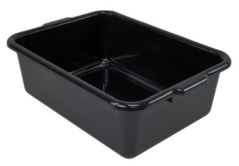 Bussing Tub, 15"W x 21"L x 7"H, flat bottom, Black, Black, Polypropylene, FSB-21157BKCS