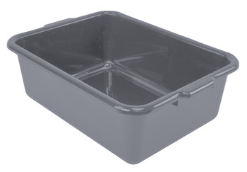 Bussing Tub, 15"W x 21"L x 7"H, flat bottom, Gray, Gray, Polypropylene, Case of 175, FSB-21157GYNB