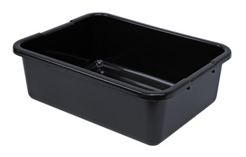 Bussing Tub, 15"W x 21"L x 7"H, ribbed bottom, Black, Black, Polypropylene, Case of 175, FSB-21157RBKNB