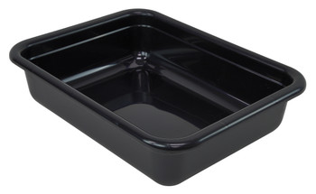 Bussing Tub, 17"W x 22"L x 5"H, flat bottom, Black, Black, Polypropylene, FSB-22175BK