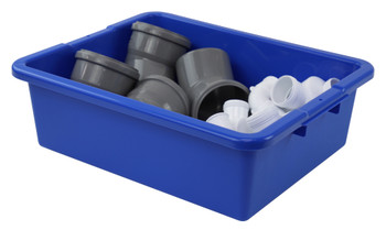Bussing Tub, 17"W x 21-1/2"L x 7"H, ribbed bottom, Blue, Blue, Polypropylene, Case of 100, FSB-22177RBLNB