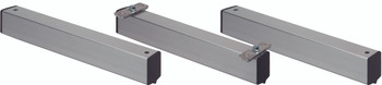 Three skates for Floor Track Systems, (1) with frift resister, includes (1) wing kit, Gray Metallic, 0, Aluminum, HD18-3