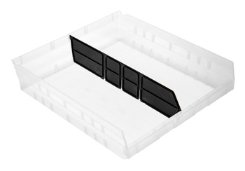Bin Long Divider, for bin QSB122 (pack of 6), Black, 0, TPP-40, LDSB122