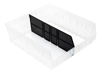Bin Long Divider, for bin QSB222 (pack of 6), Black, 0, TPP-40, LDSB222