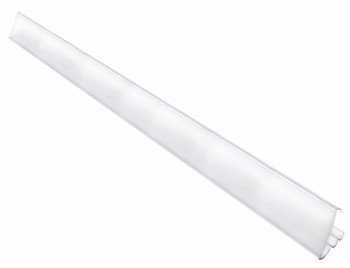 Angled Label Holder, 24", 30°, Clear, 0, Plastic, LHA24C