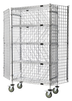 Bulk Wine Security Unit, mobile, 48"W x 14"D x 74"H, Chrome, 0, Carbon Steel, M1448-69BWSEC