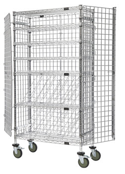 Mixed Wine Security Unit, mobile, 48"W x 14"D x 74"H, Chrome, 0, Carbon Steel, M1448-69MIXSEC