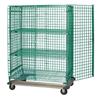 Security Unit, mobile, 36"W x 18"D x 63"H, Epoxy Coated, Green, 0, Carbon Steel, M1836-69SECP-2