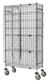 Mobile Cart, 36"W x 18"D x 69"H, 1200 lbs. load capacity, Epoxy Coated, Gray, 0, Carbon Steel, M1836GY46-5LH33C