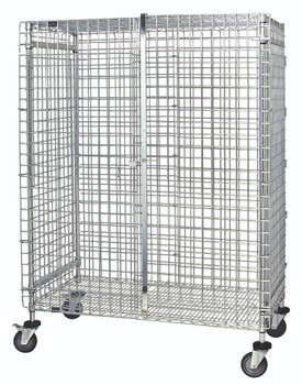Security Unit, mobile, 60"W x 21"D x 69"H, Chrome, 0, Carbon Steel, M2160-69SEC