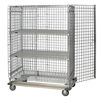 Security Unit, mobile, 60"W x 21"D x 69"H, Chrome, 0, Carbon Steel, M2160-69SEC-2