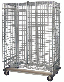 Security Unit, mobile with dolly base, 48"W x 18"D x 70"H, Chrome, 0, Carbon Steel, MD1848-70SEC