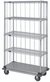 Mobile Enclosure Cart, 60"W x 18"D x 81"H, includes: (4) wire shelves, Chrome/Galvanized, 0, Carbon Steel, MD1860CG47RE-5