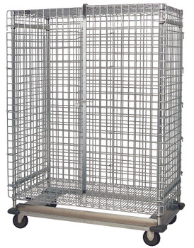 Security Unit, mobile with dolly base, 36"W x 24"D x 70"H, Chrome, 0, Carbon Steel, MD2436-70SEC