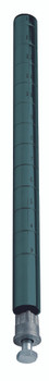 Post with Leveling Legs, 34"H, numbered grooves in 1" increments, Epoxy Coated, Green, 0, Carbon Steel, P34P