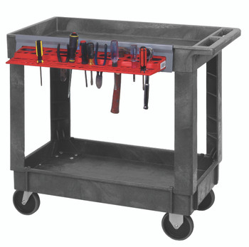 Utility Cart, (2) shelves, 550 lb. capacity, Gray, 0, Polymer, PC3518-33TR