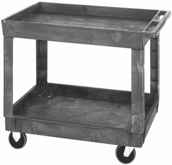 Utility Cart, (2) shelves, 550 lb. capacity, Gray, 0, Polymer, PC4026-33TR