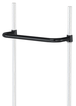 Push Handle, 18"W, black epoxy antimicrobial finish, Epoxy Coated, Black, 0, Carbon Steel, PH18BK