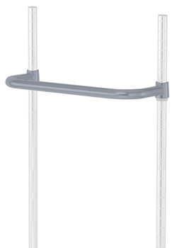 Push Handle, 18"W, gray epoxy antimicrobial finish, Epoxy coated, Gray, 0, Carbon Steel, PH18GY