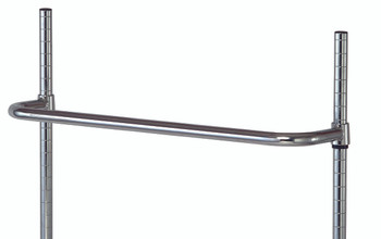 Push Handle, 24"W, chrome plated finish, Chrome, 0, Carbon Steel, PH24