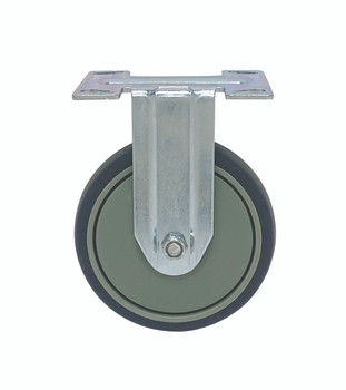 Rigid Thermoplastic Resin Caster, 5" x 1-1/4", each, Chrome, 0, Thermoplastic, PT-PR