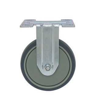 Rigid Thermoplastic Resin Caster, 5" x 1-1/4", each, Chrome, 0, Thermoplastic, PT-PR